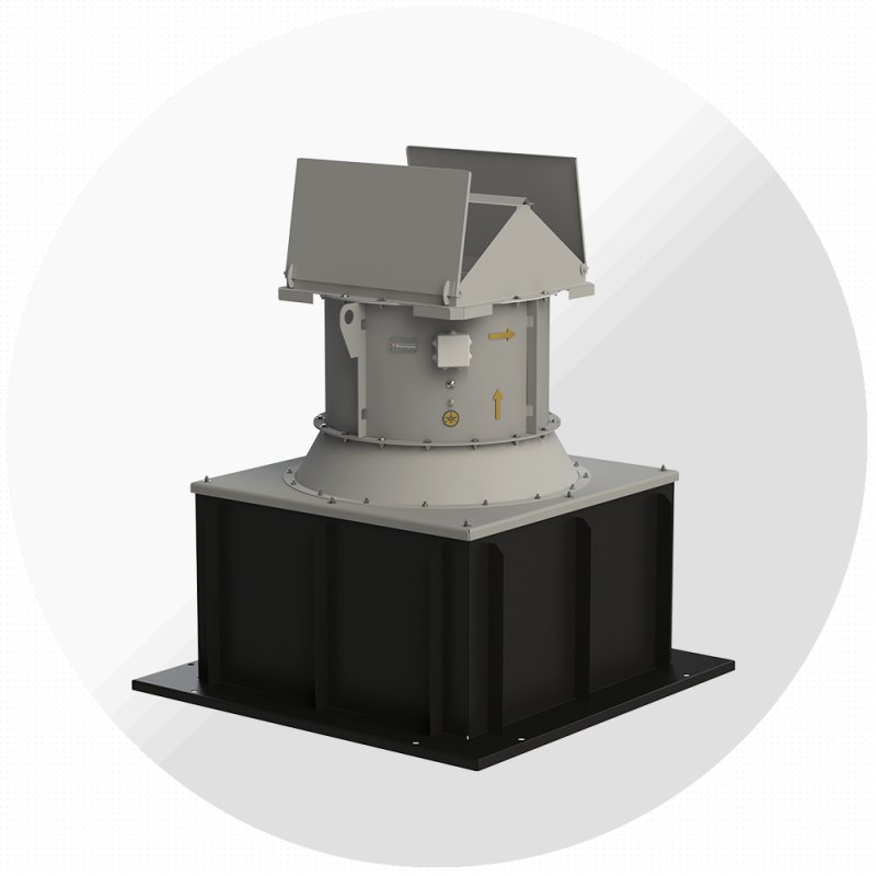 Крышный вентилятор ВКО-К-13-284 №4,5 с обратным клапаном, Ø450 мм Крышный вентилятор ВКО-К-13-284 №4,5 с обратным клапаном, Ø450 мм