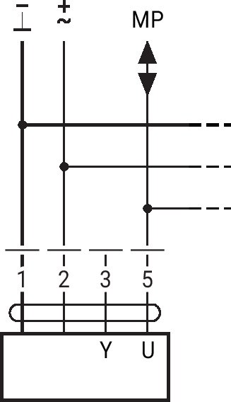 LF24-SR-S — Подключение к MP-Bus